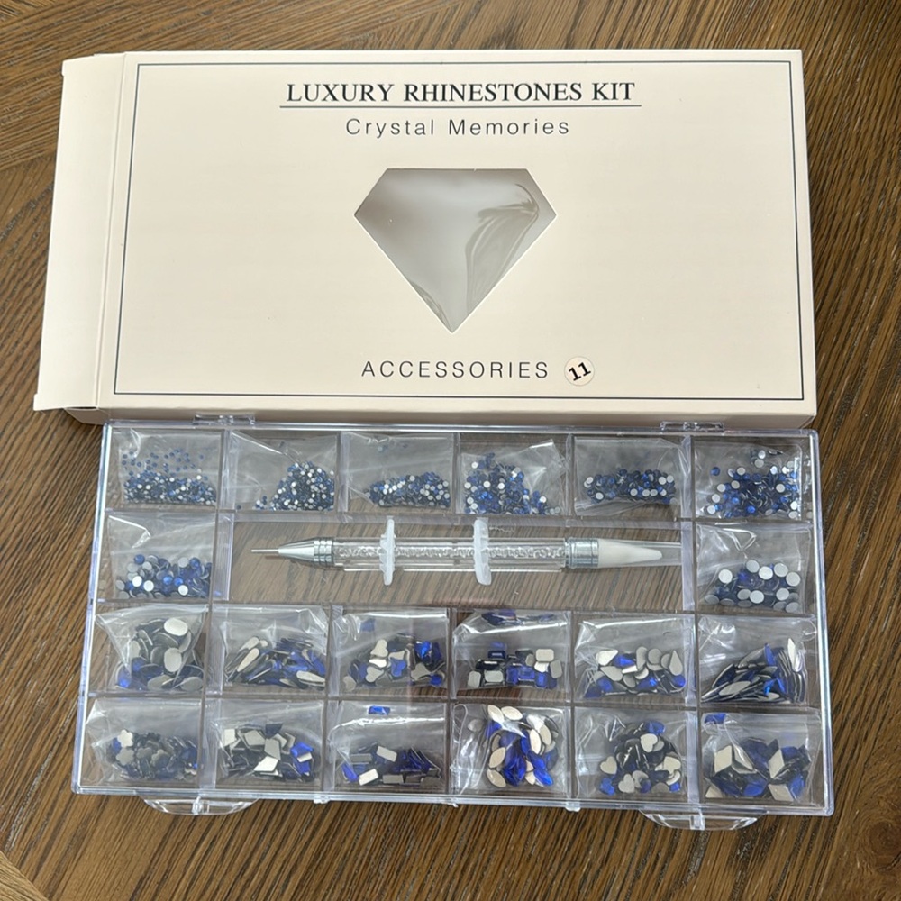 Rhinestone Crystals Kit - Blue